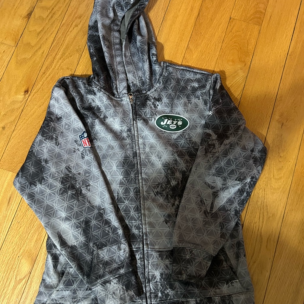 Jets Kids Gray Patterned Hoodie